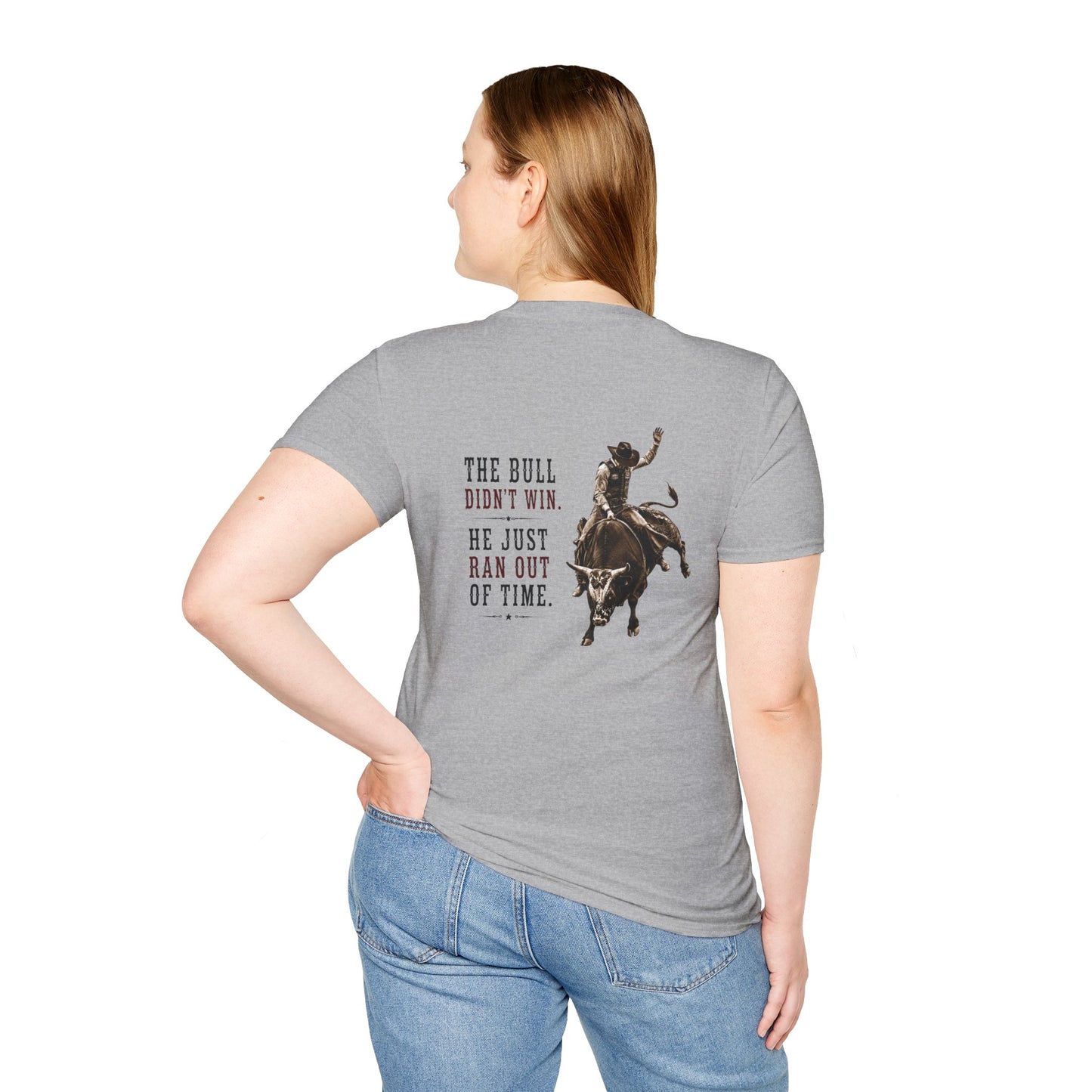 Bull Ran Out of Time (Back)  T-Shirt