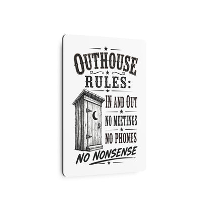 Outhouse Rules  Metal Art Sign