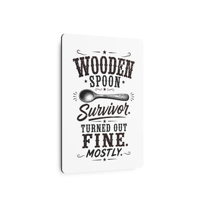 Wooden Spoon Survivor  Metal Art Sign