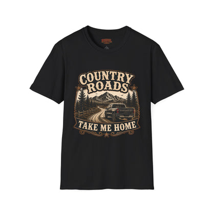 Country Roads Chevy   Adult Size T-Shirt