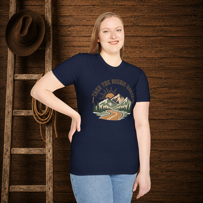 Take The Scenic Route  Adult Size T-Shirt