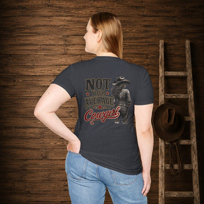 Not Your Average Cowgirl (Back)  Adult T-Shirt