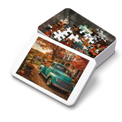 Fall Farmstead   Jigsaw Puzzle with Tin