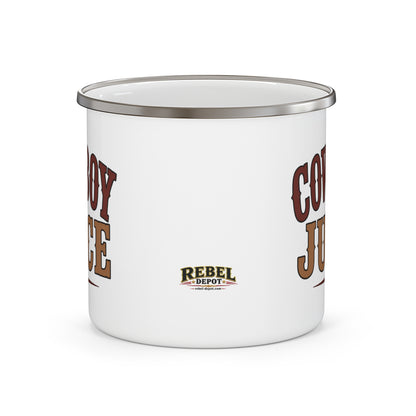 Cowboy Juice   Enamel Camping Mug