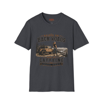 Backroads Caffeine Dust   Adult Size T-Shirt