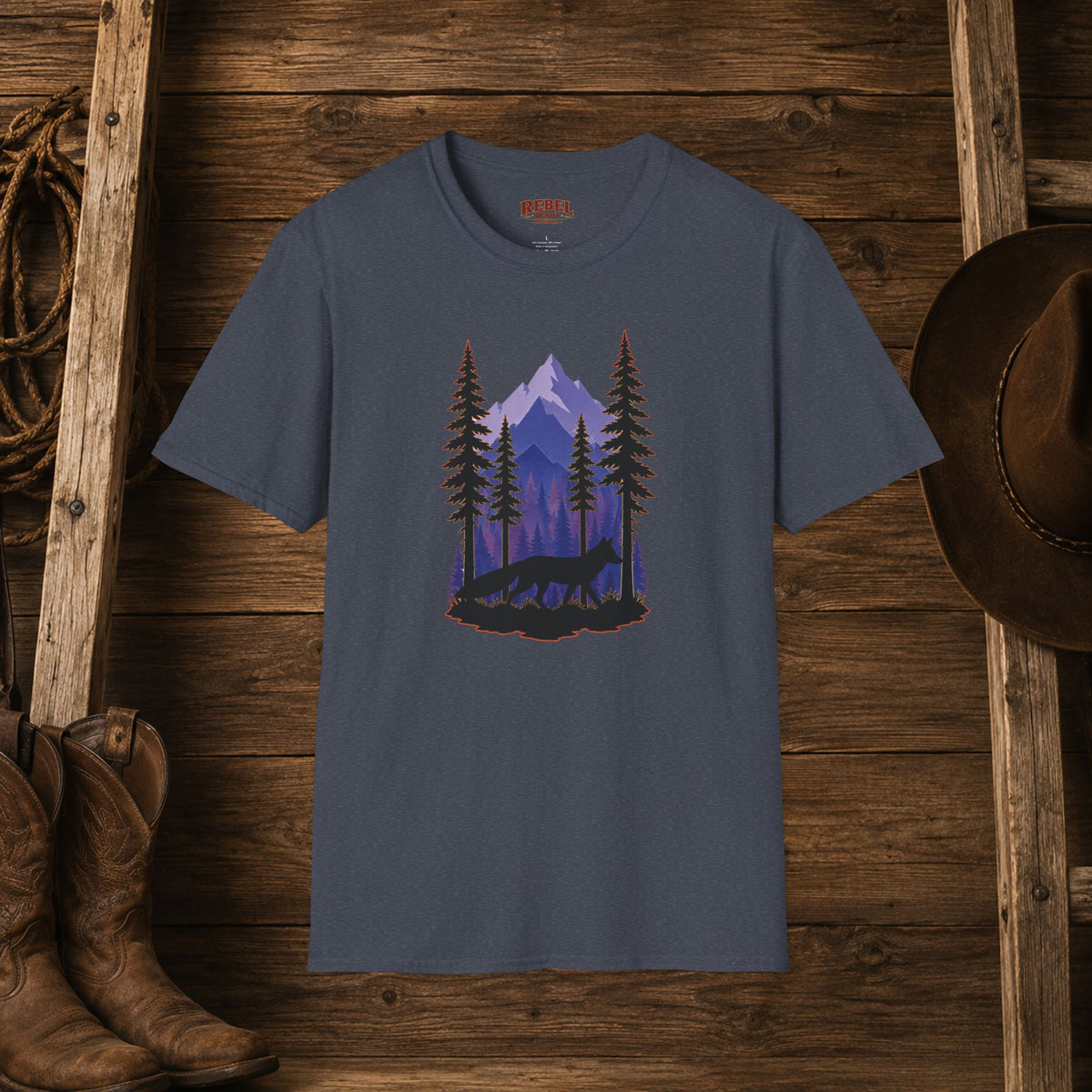 Twilight Fox   Adult Size T-Shirt