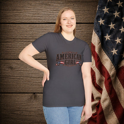 American Girl Patriot  Adult Size T-Shirt