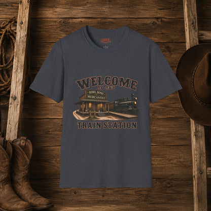 Train Station   Adult T-Shirt
