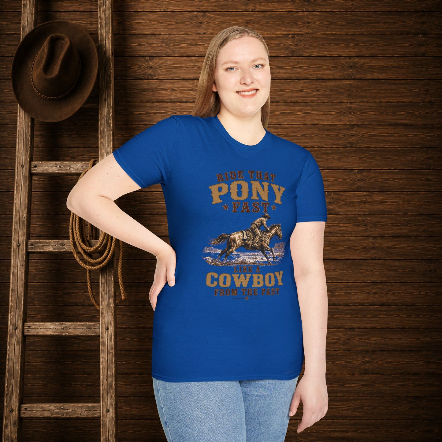 Ride That Pony Fast   Adult T-Shirt