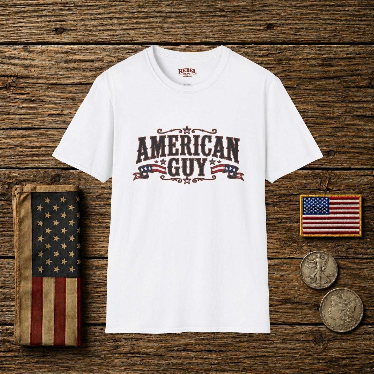 American Guy Patriot  Adult Size T-Shirt