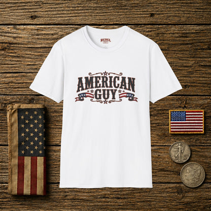 American Guy Patriot  Adult Size T-Shirt