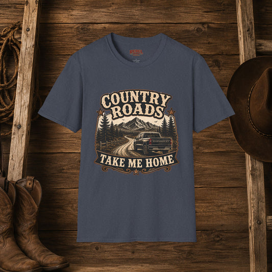 Country Roads Chevy   Adult Size T-Shirt