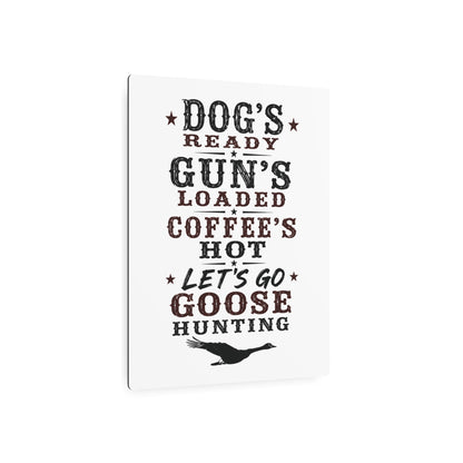 Dog Gun Goose  Metal Art Sign
