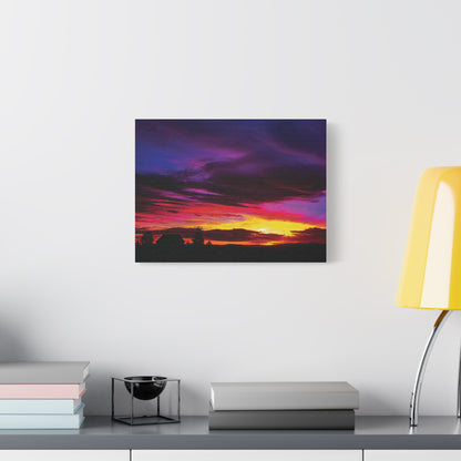 Farm Sunset Matte Canvas Art