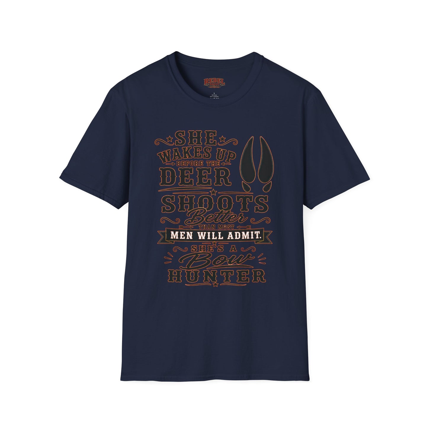 She's A Bow Hunter  Adult Size T-Shirt