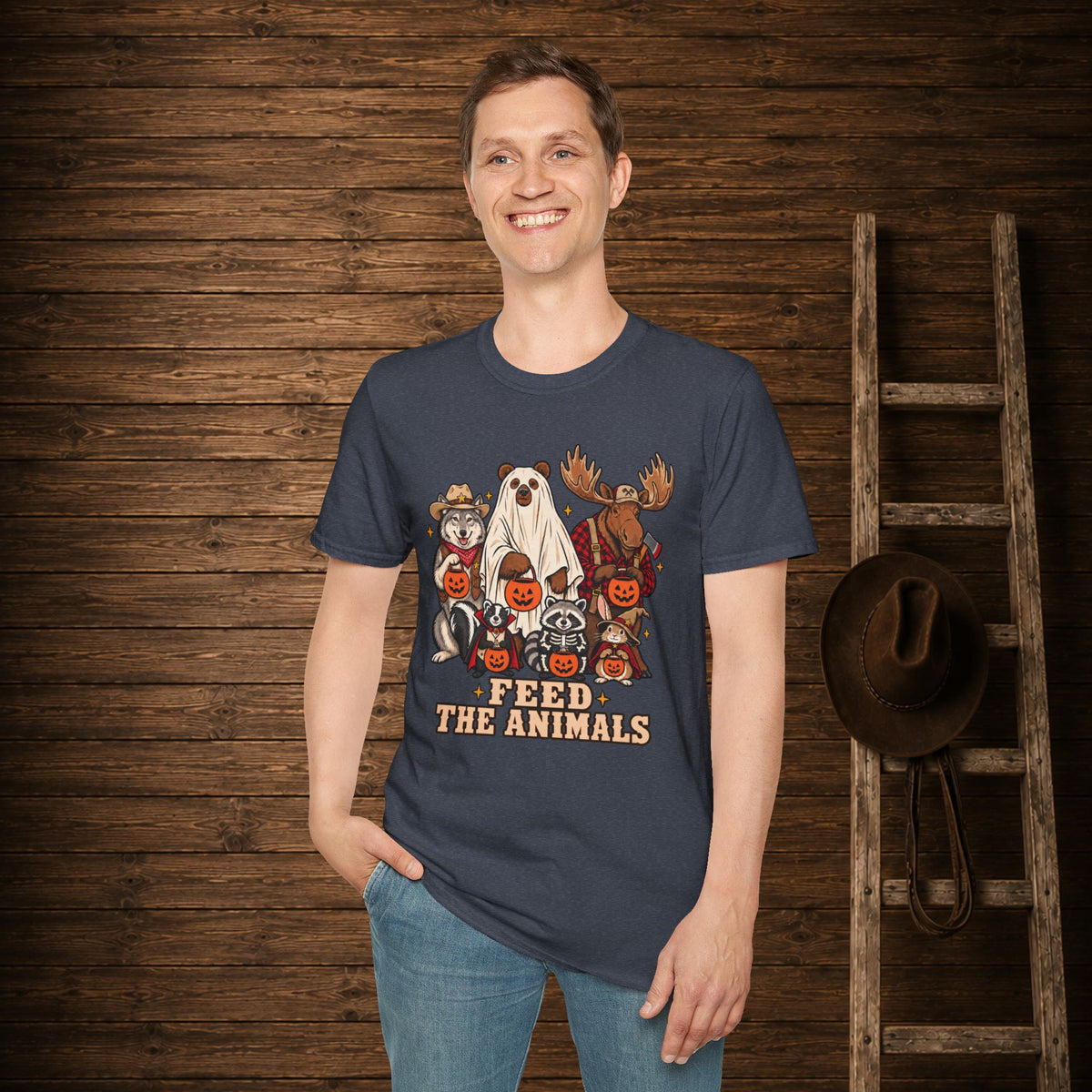 Feed The Animals   Adult Size T-Shirt