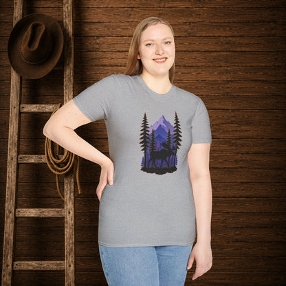 Twilight Moose   Adult Size T-Shirt