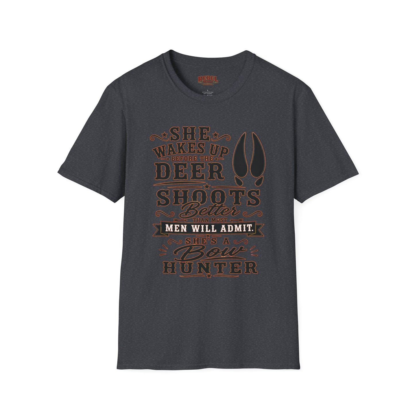 She's A Bow Hunter  Adult Size T-Shirt