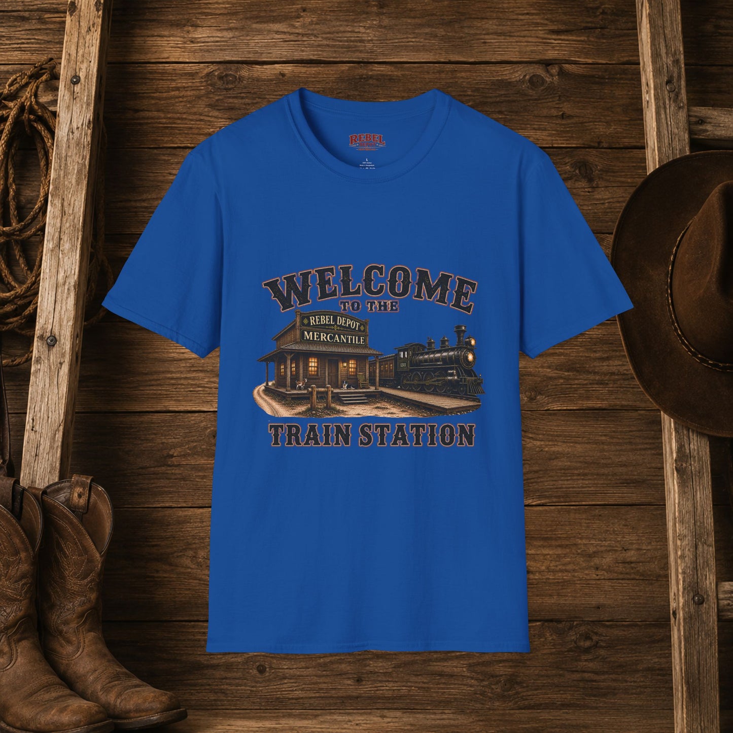 Train Station   Adult T-Shirt
