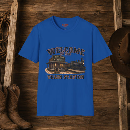Train Station   Adult T-Shirt