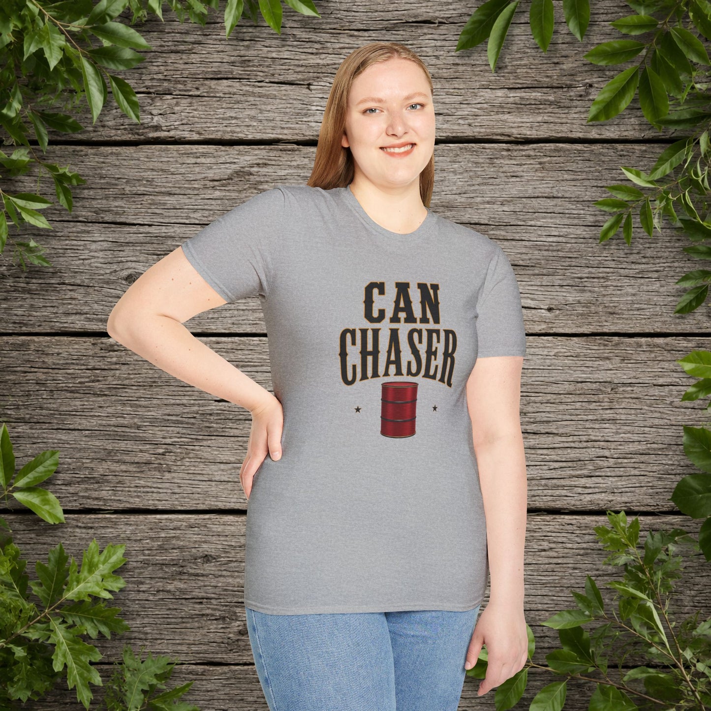 Can Chaser Cowgirl  Adult T-Shirt