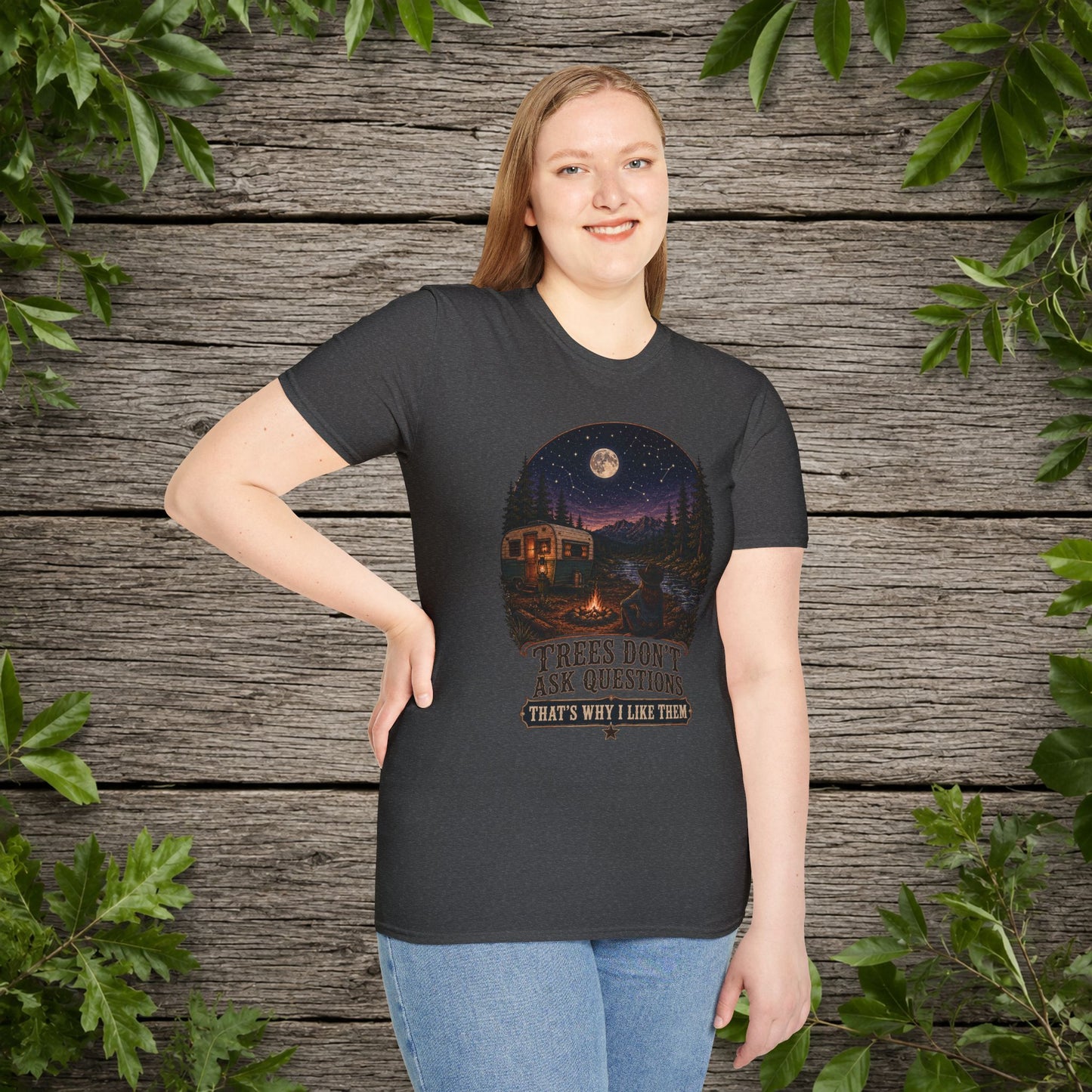 Tree's Don't Ask  Adult T-Shirt