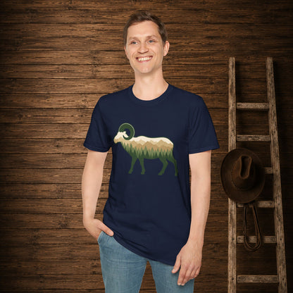 Wilderness Big Horn Sheep  Adult Size T-Shirt