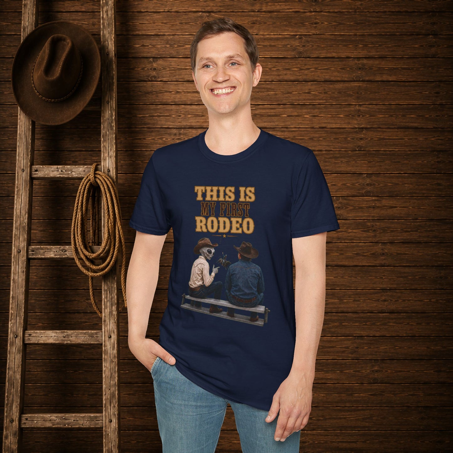 My First Rodeo (Alien)  Adult T-Shirt