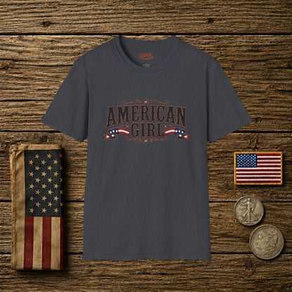 American Girl Patriot  Adult Size T-Shirt