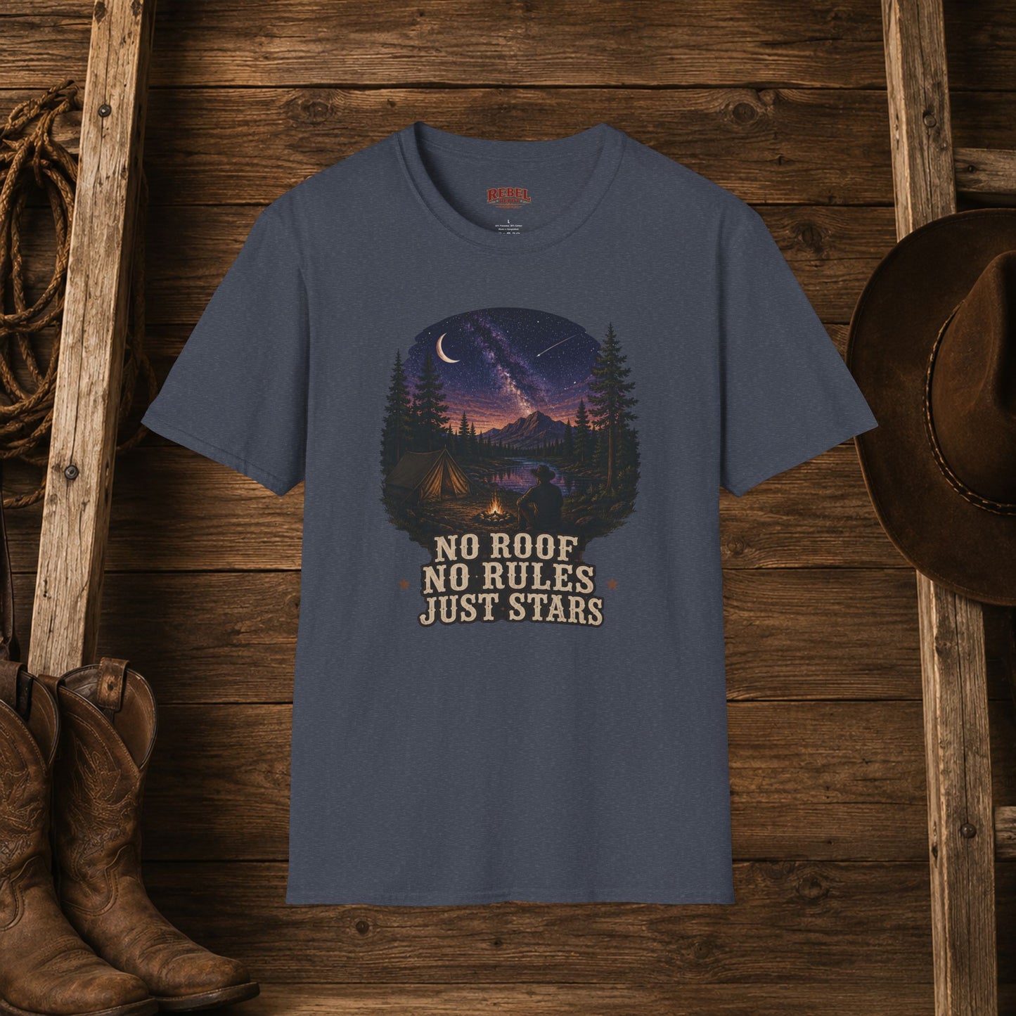 No Roof No Rules   Adult T-Shirt