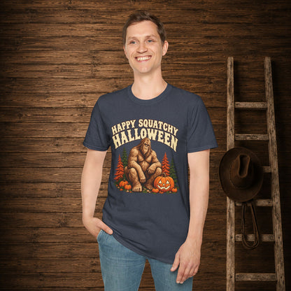 Squatchy Halloween   Adult Size T-Shirt