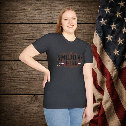 American Girl Patriot  Adult Size T-Shirt