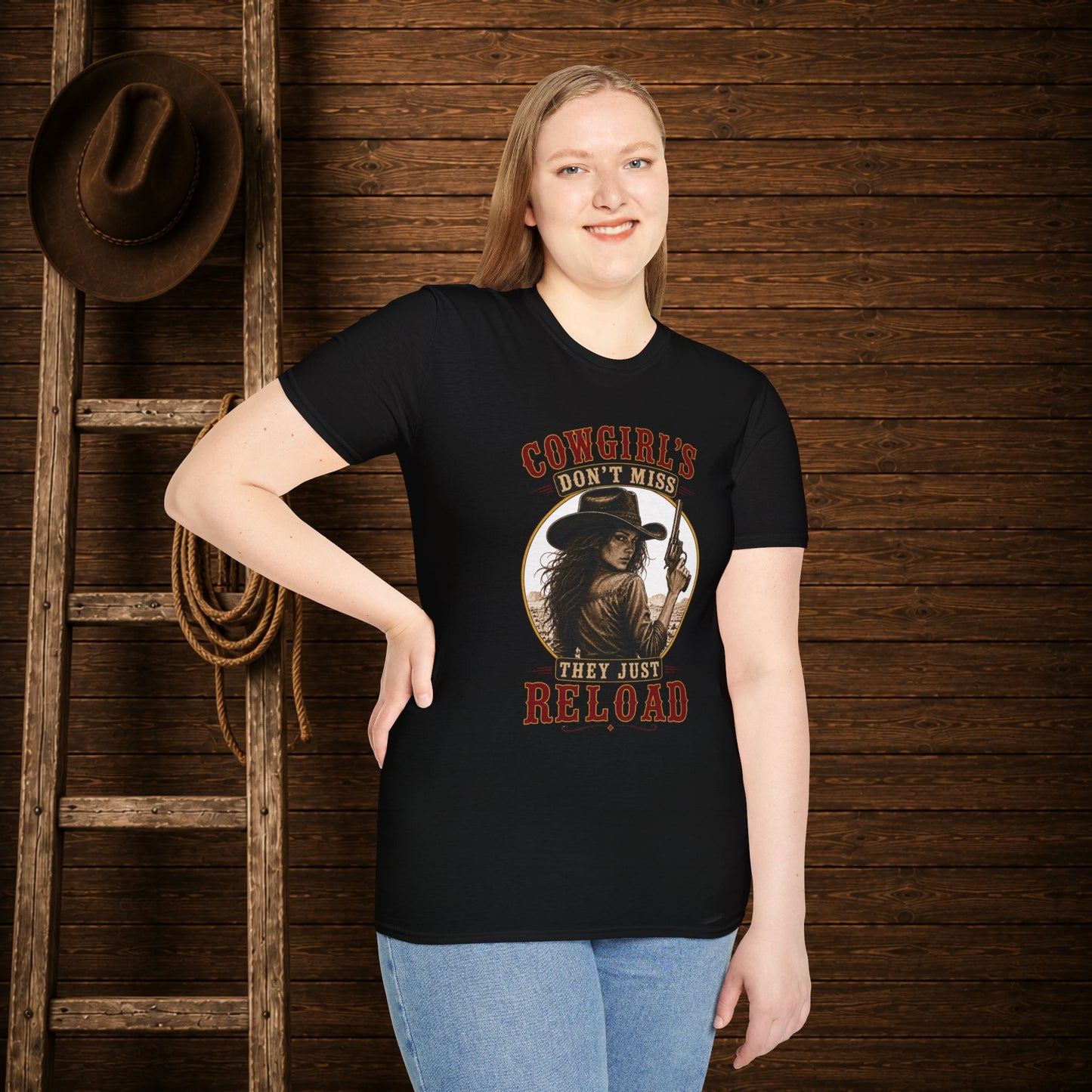 Cowgirls Reload  Adult T-Shirt
