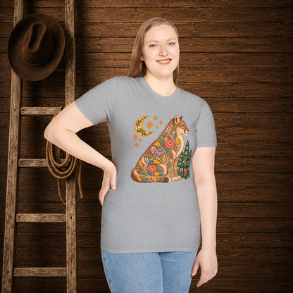 Fall Bloom Cougar   Adult Size T-Shirt