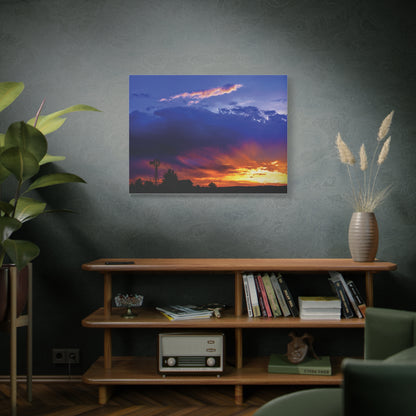 Windmill Sunset Matte Canvas Art
