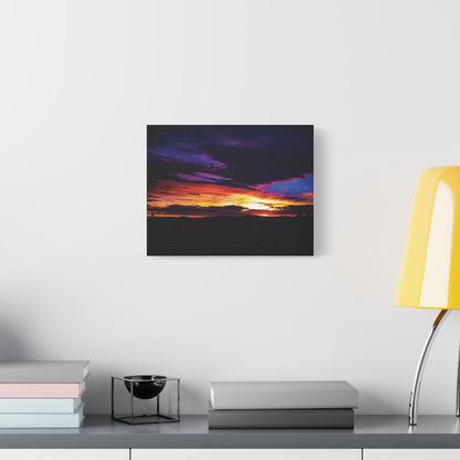 Pasture Sunset Matte Canvas Art
