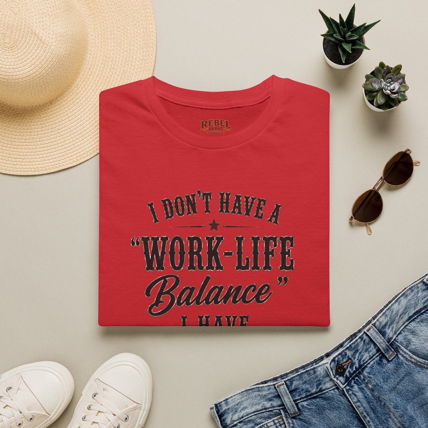 Livestock Work Life Balance   Adult Size T-Shirt