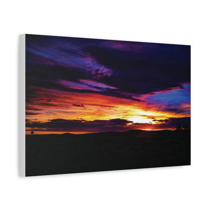 Pasture Sunset Matte Canvas Art