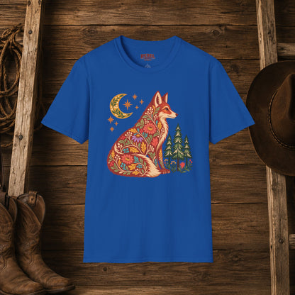 Fall Bloom Fox  Adult Size T-Shirt