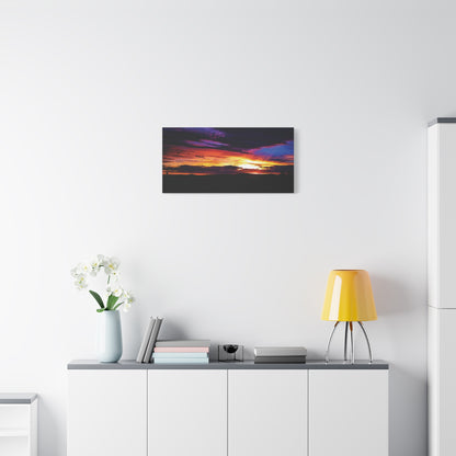Pasture Sunset Matte Canvas Art