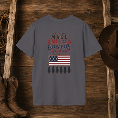 Make America Cowboy Again (Back)  Adult T-Shirt