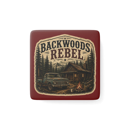Backwoods Rebel  Porcelain Magnet Square