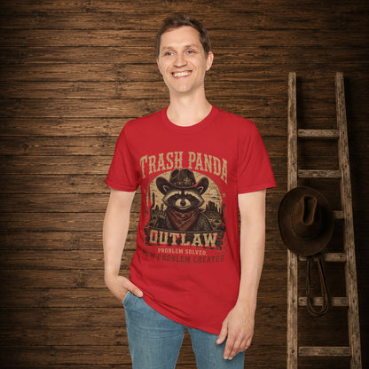 Trash Panda Outlaw (Offensive) Cowboy  Adult T-Shirt