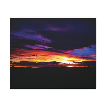 Pasture Sunset Matte Canvas Art