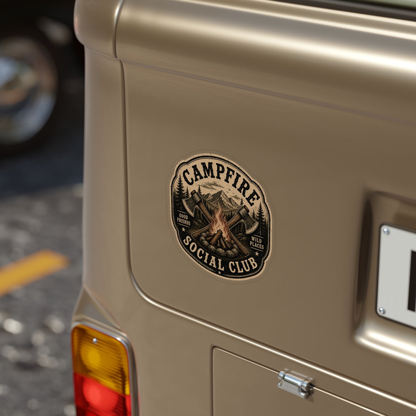 Campfire Social Club  Transparent Outdoor Vinyl