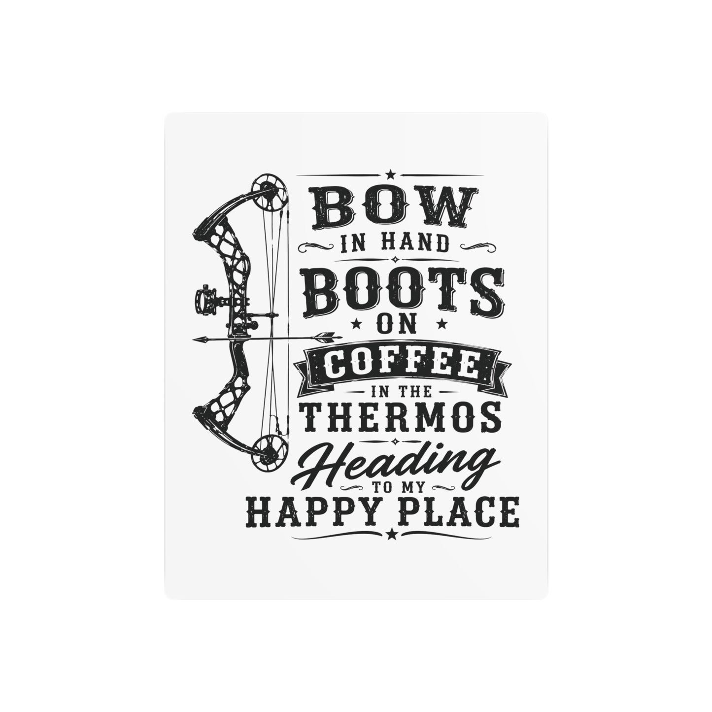 Bow Boots Coffee  Metal Art Sign