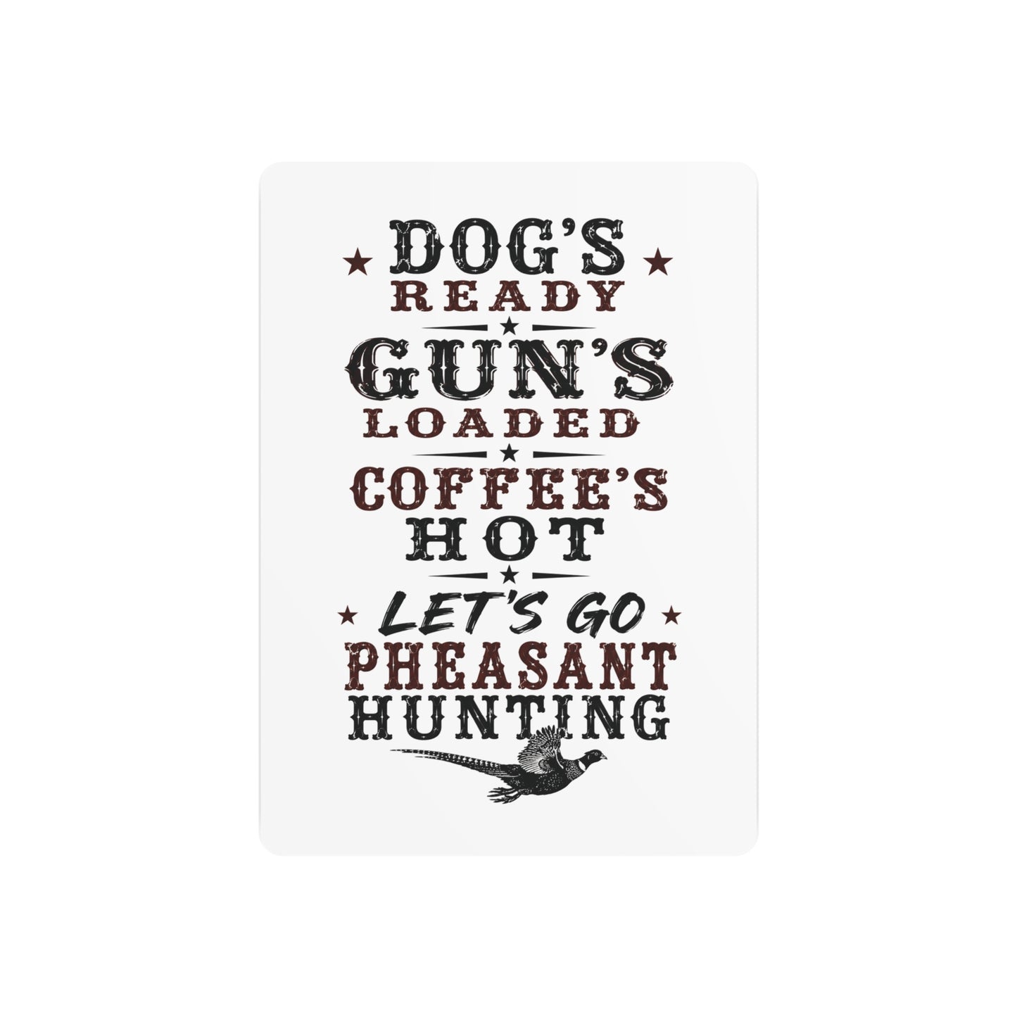 Dog Gun Pheasant  Metal Art Sign