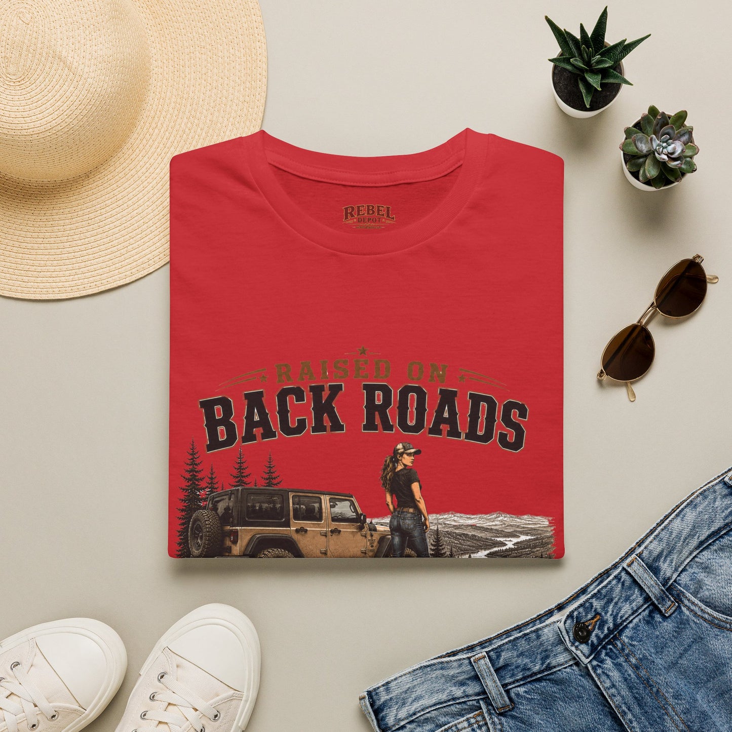 Backroads Caffeine Dust   Adult Size T-Shirt