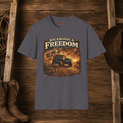 Backroads & Freedom  Adult Size T-Shirt