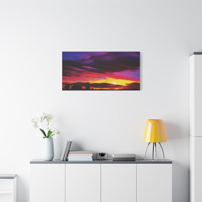 Farm Sunset Matte Canvas Art